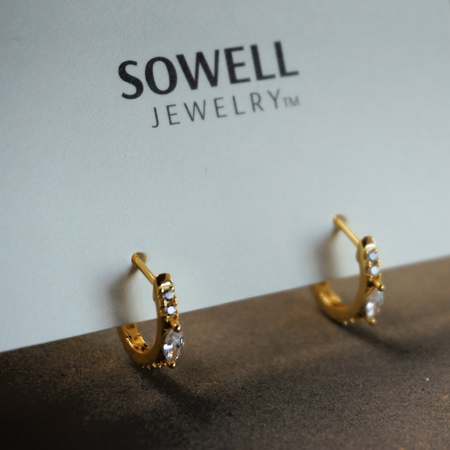 Ellie Gold Huggie Earrings