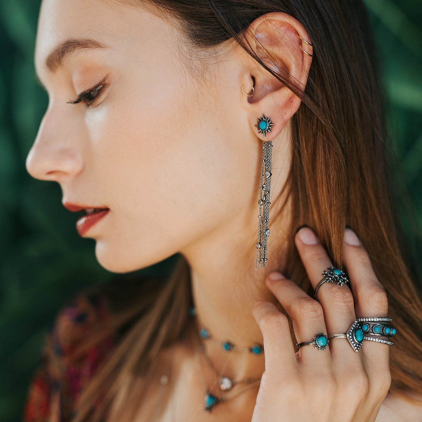 Sunburst Turquoise Earrings