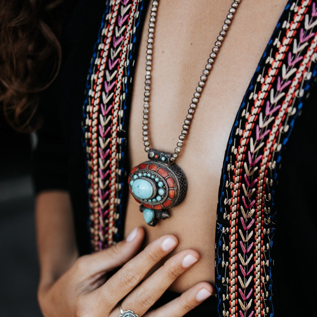 tibetan jewelry box pendant - sowell jewelry
