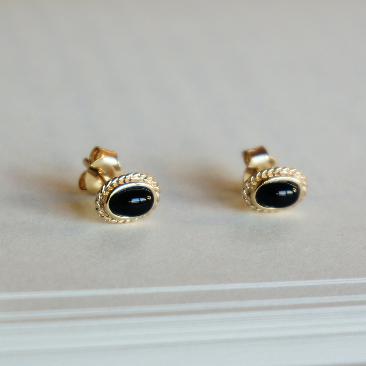 Fala 18k Gold Earrings - Onyx