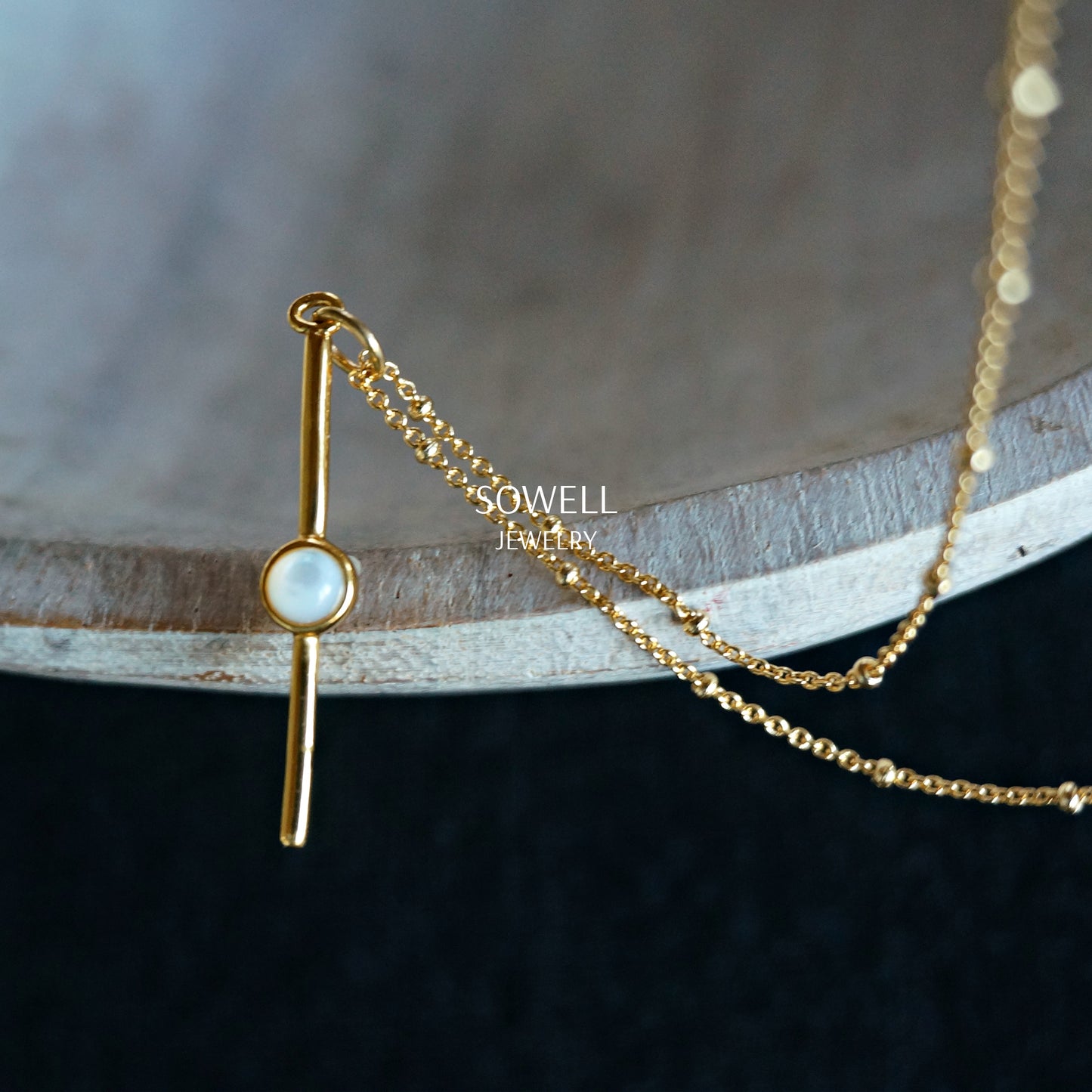 18K Gold Quana Necklace - Mother Of Pearl