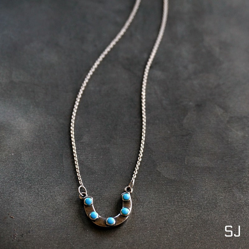 Horseshoe Turquoise Choker Necklace - SOWELL JEWELRY