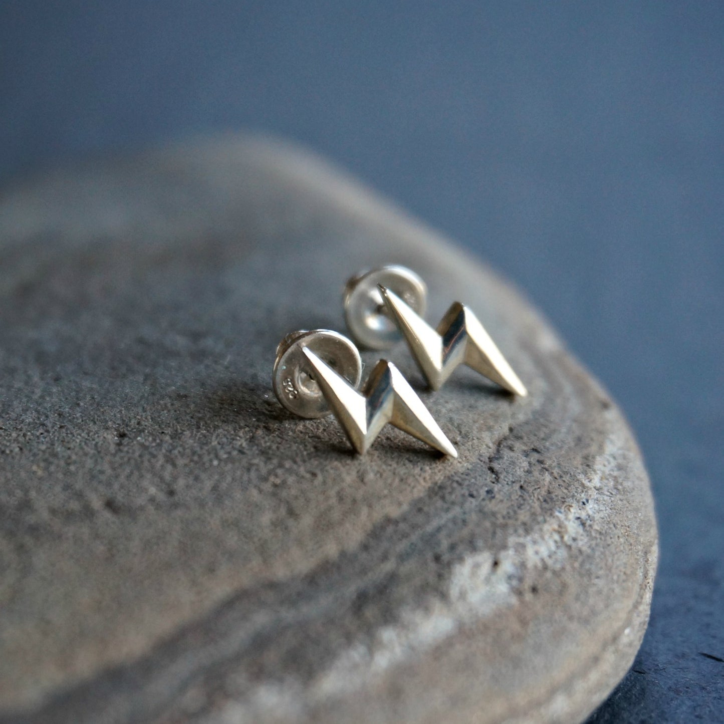 Silver Bolt Stud Earrings - SOWELL JEWELRY