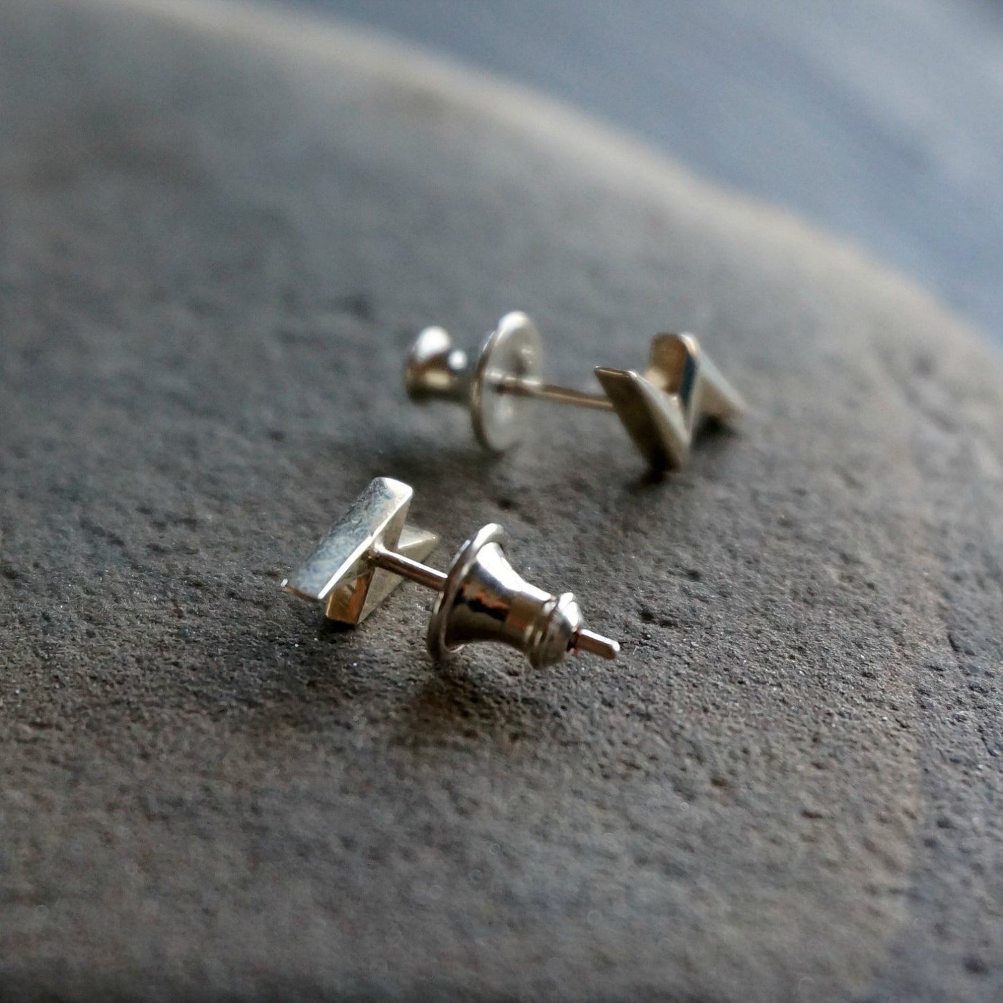 Silver Bolt Stud Earrings - SOWELL JEWELRY
