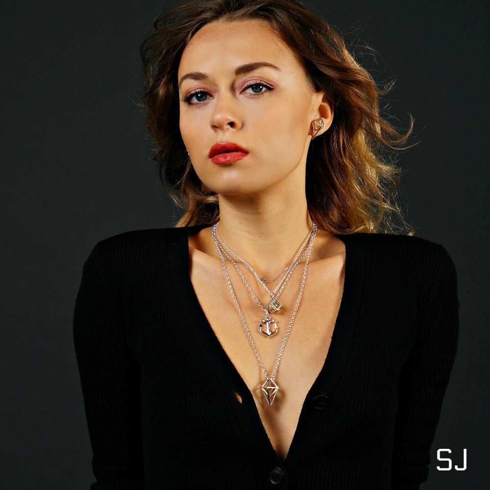 Silver Anchor Pendant - SOWELL JEWELRY