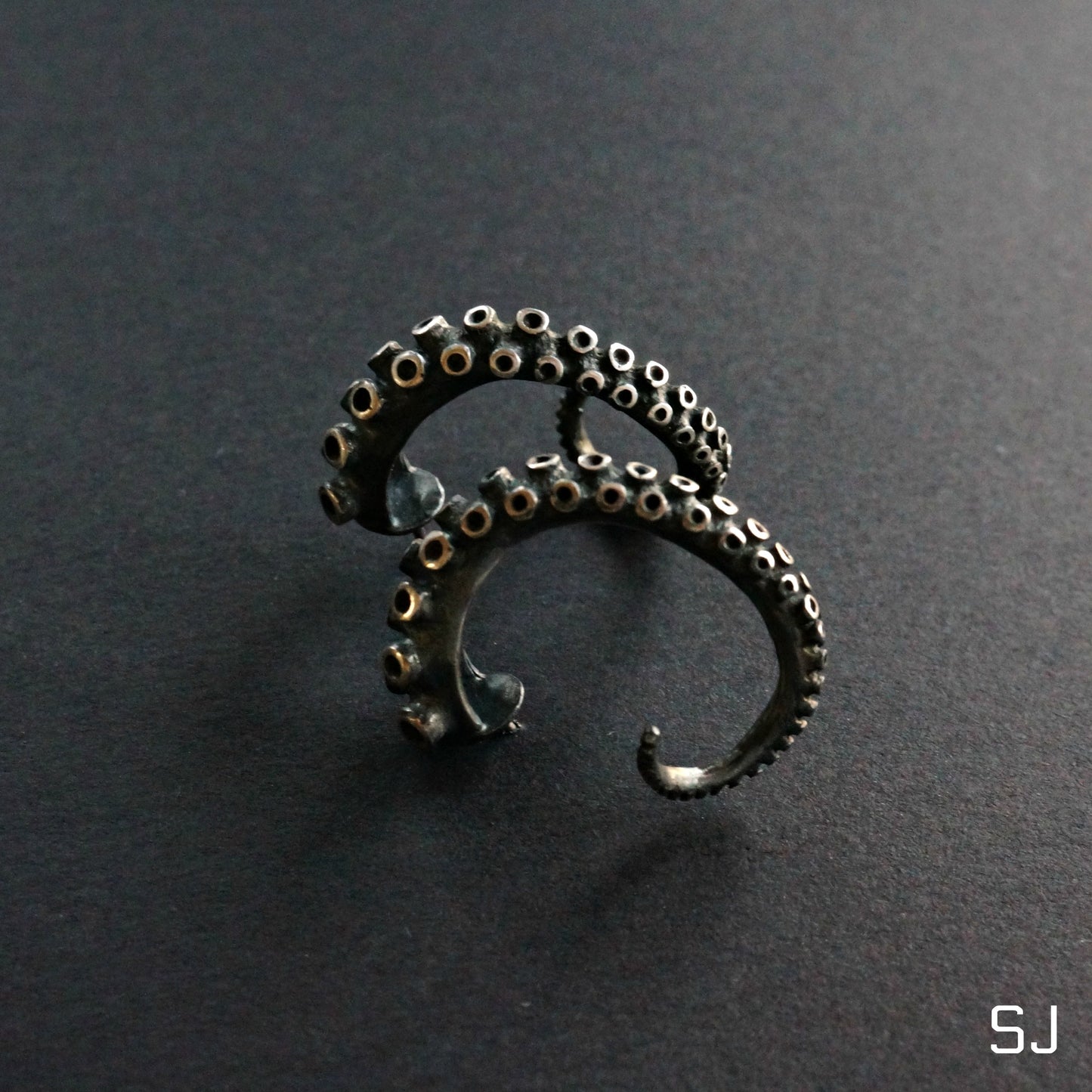 Octopus Hoop Earrings Large - SOWELL JEWELRY