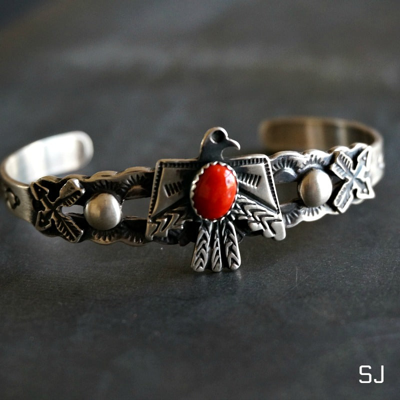Thunderbird Silver Cuff - SOWELL JEWELRY