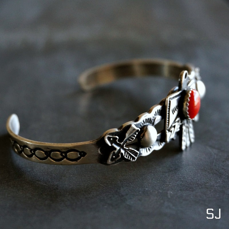 Thunderbird Silver Cuff - SOWELL JEWELRY