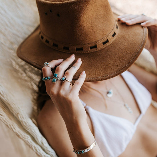 adjustable turquoise rings