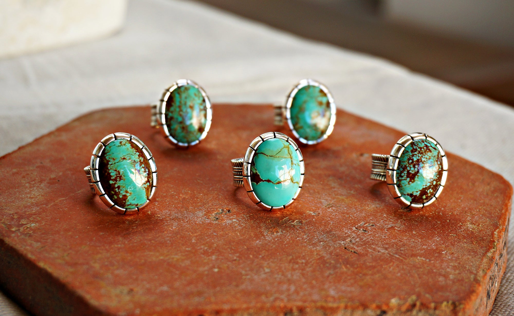 Number 8 Turquoise Sterling Silver Ring 458 | Genuine Turquoise