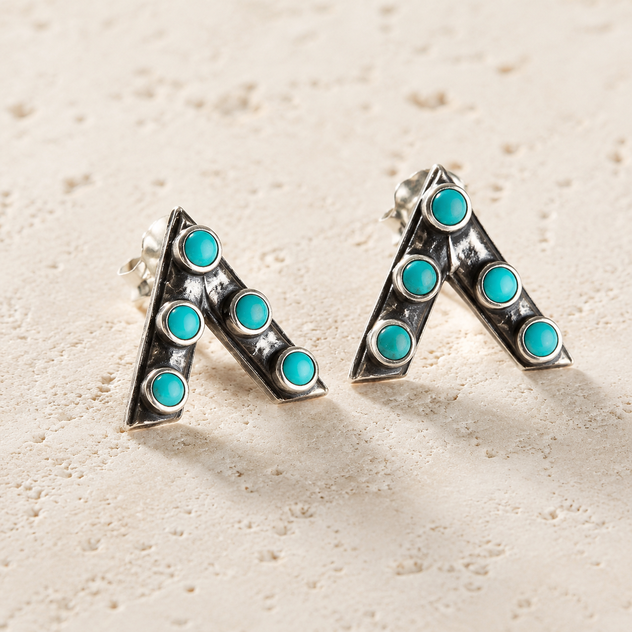 Jacy Turquoise Stud Earrings