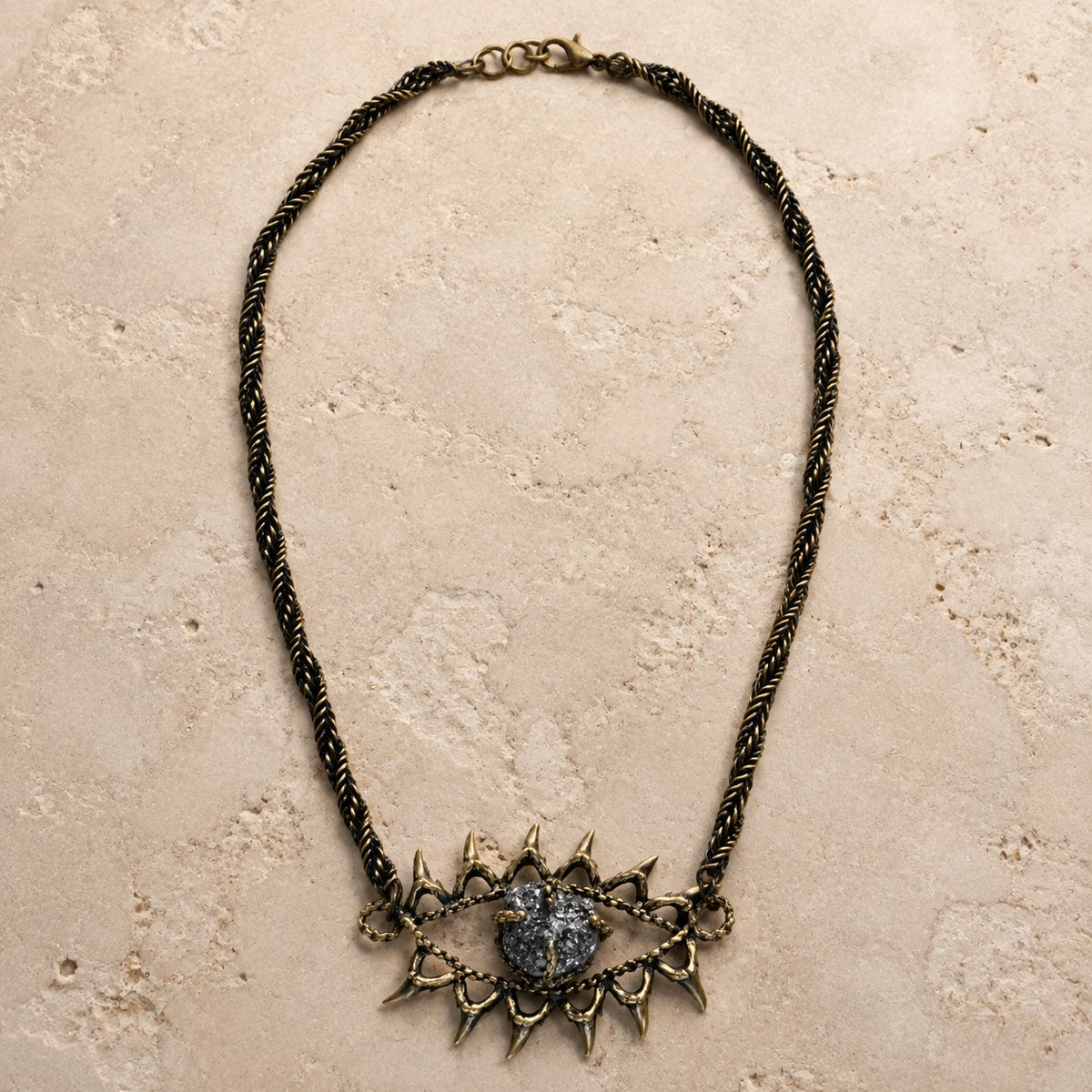Pyrite Evil Eye Necklace