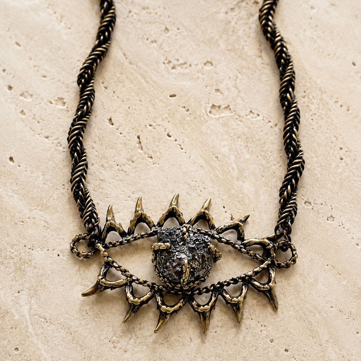 Pyrite Evil Eye Necklace