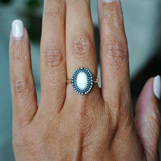 Riley White Agate Ring