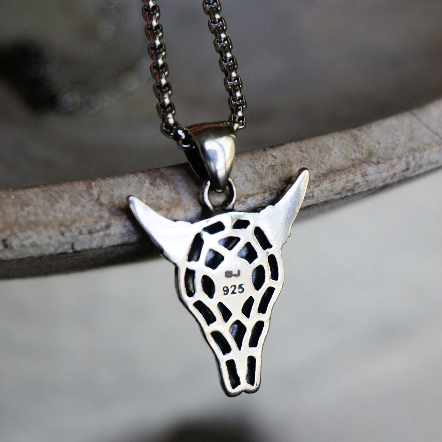 Cow Skull Turquoise Necklace