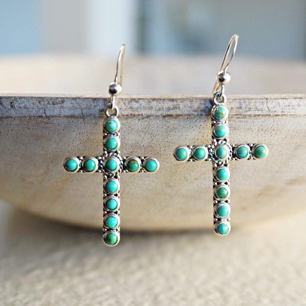 Giada Turquoise Cross Earrings