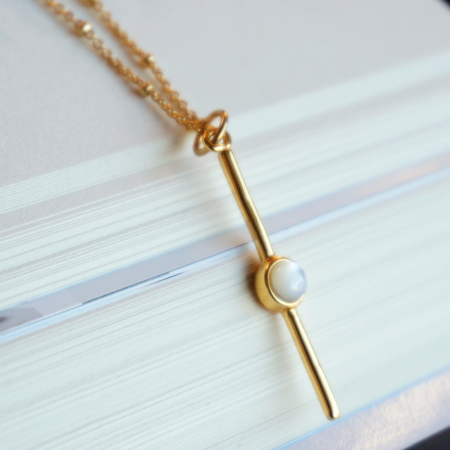 18K Gold Quana Necklace - Mother Of Pearl