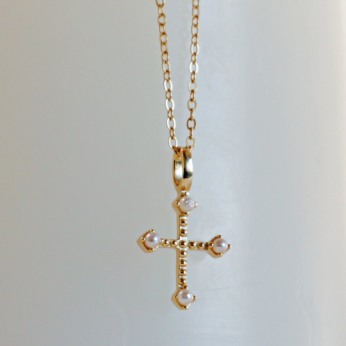 Amara Gold Cross Necklace