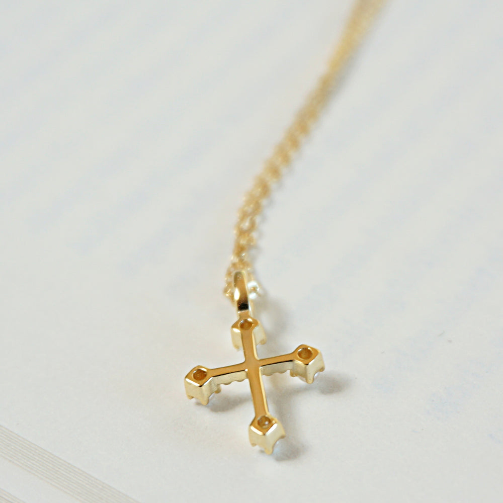 
                  
                    Amara Gold Cross Necklace
                  
                