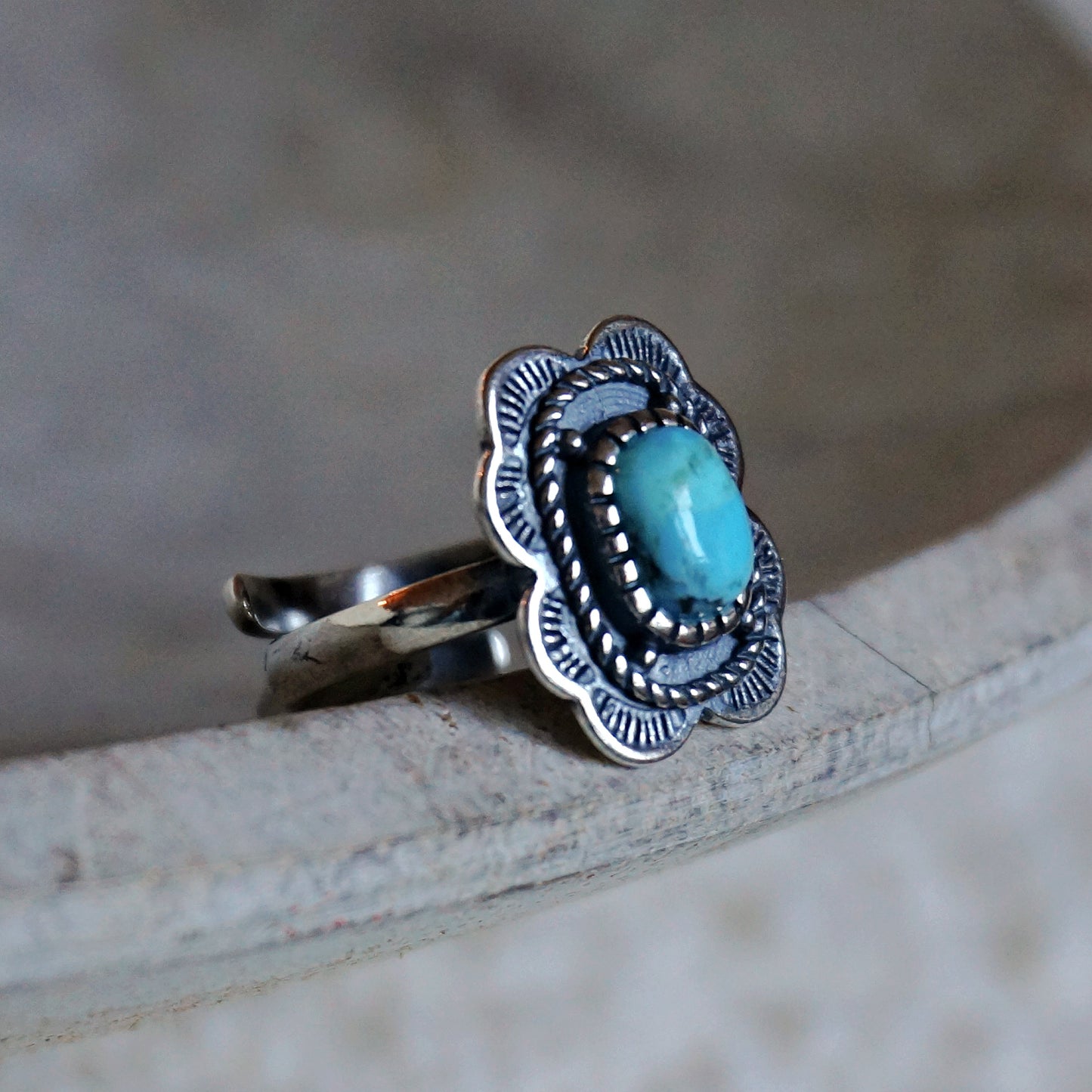 Asia Turquoise Solitaire Ring - SOWELL JEWELRY