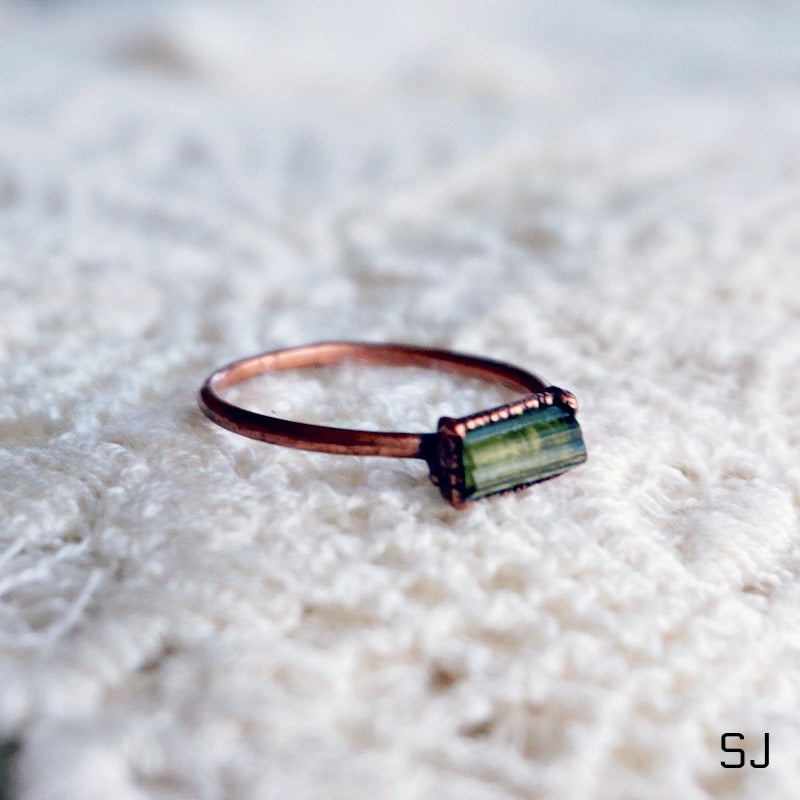 Raw Tourmaline Stack Ring - SOWELL JEWELRY