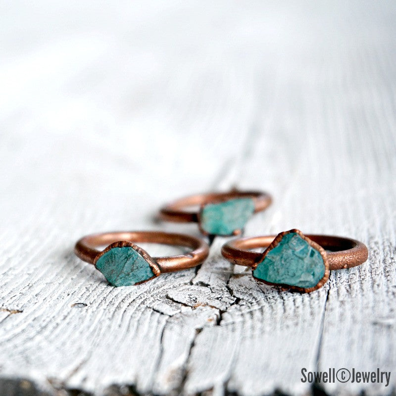 Raw Apatite Ring - SOWELL JEWELRY