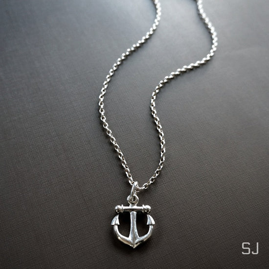 Silver Anchor Pendant - SOWELL JEWELRY