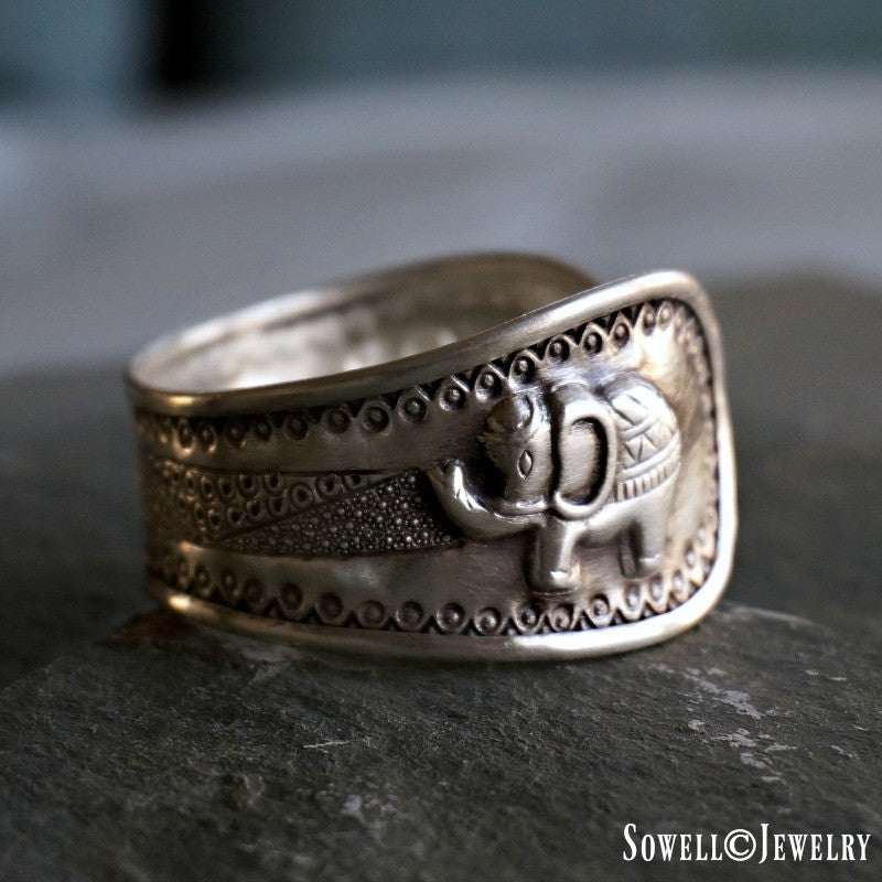 Elephant Silver Cuff Bracelet - SOWELL JEWELRY