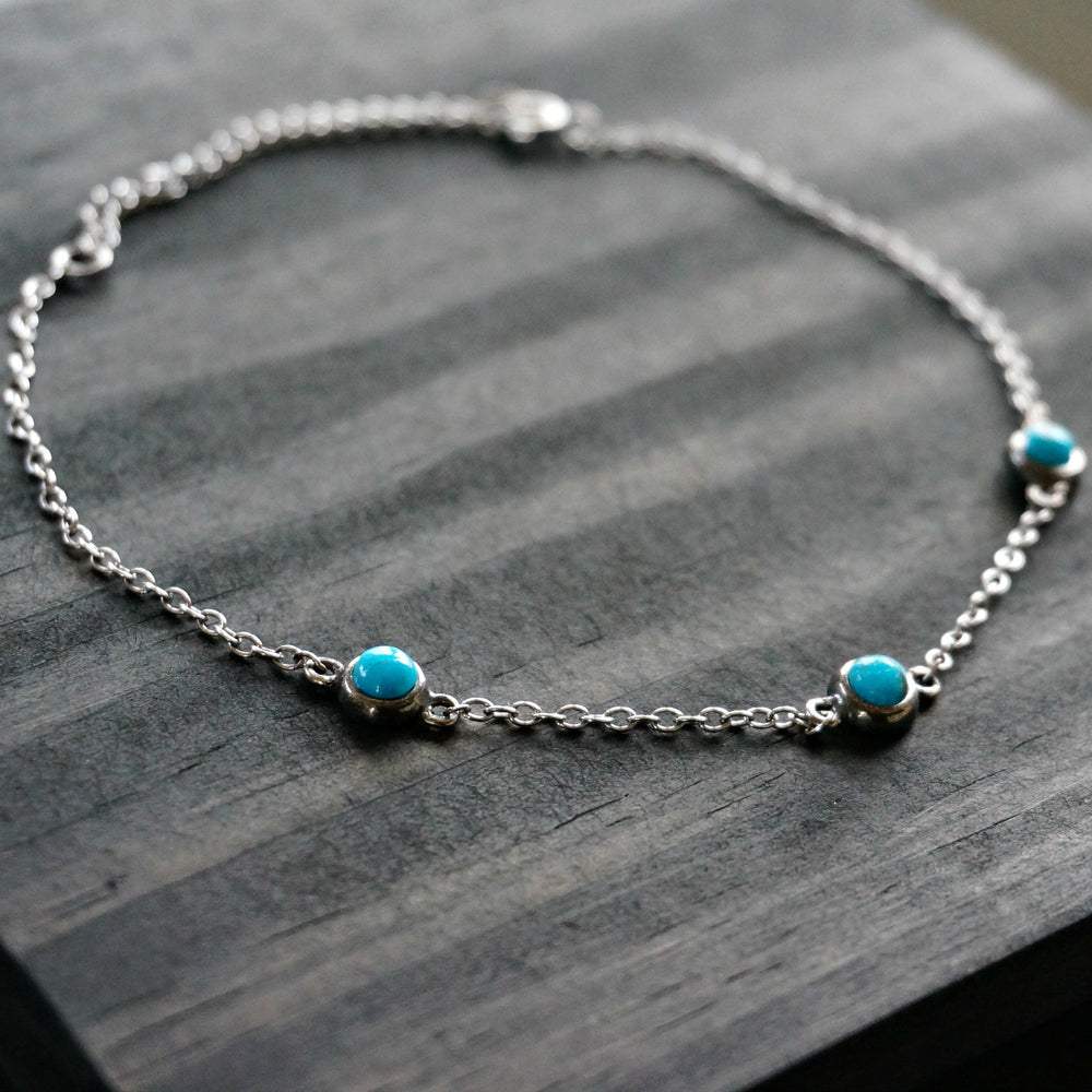 
                  
                    3 Stone Silver Anklet - SOWELL JEWELRY
                  
                