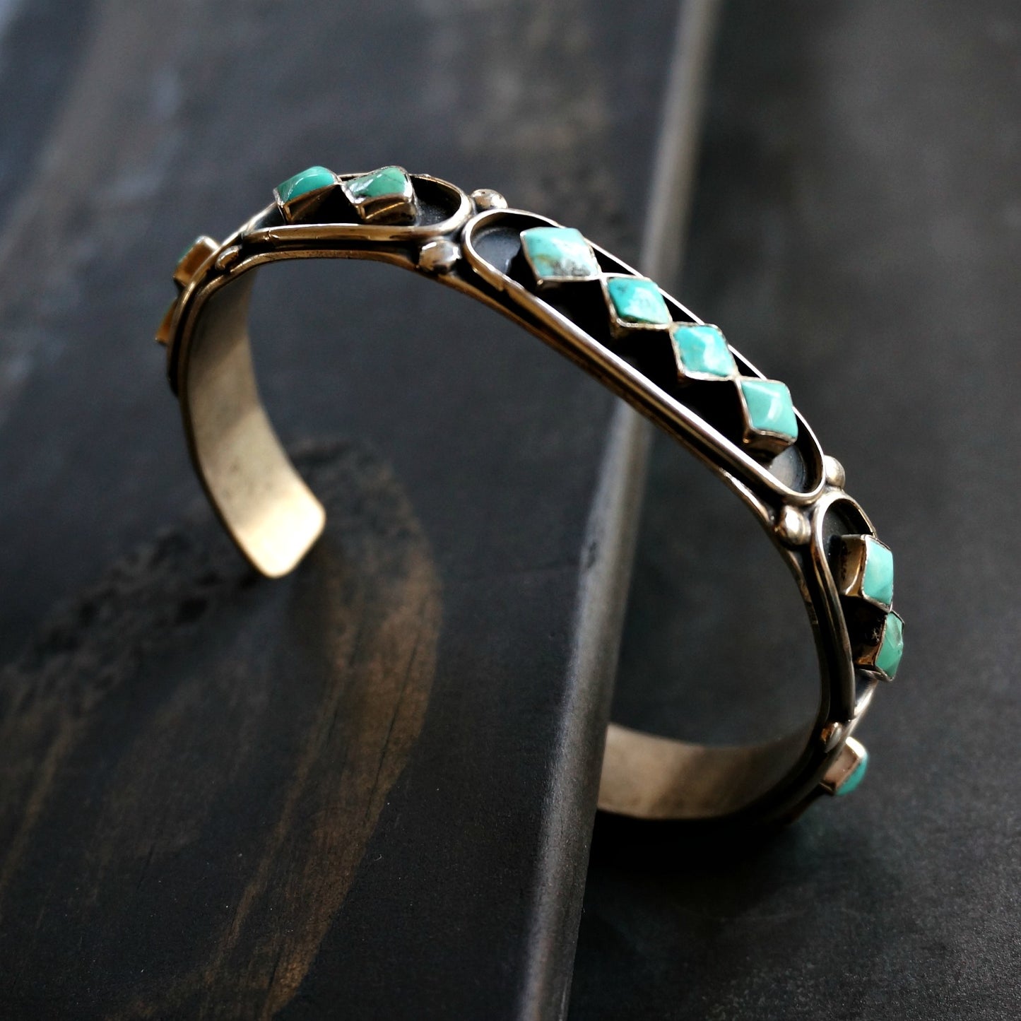 Load image into Gallery viewer, Nina Vintage Turquoise Bracelet - SOWELL JEWELRY
