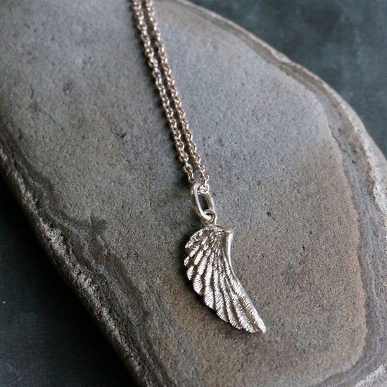 Petite Silver Wing Pendant - SOWELL JEWELRY