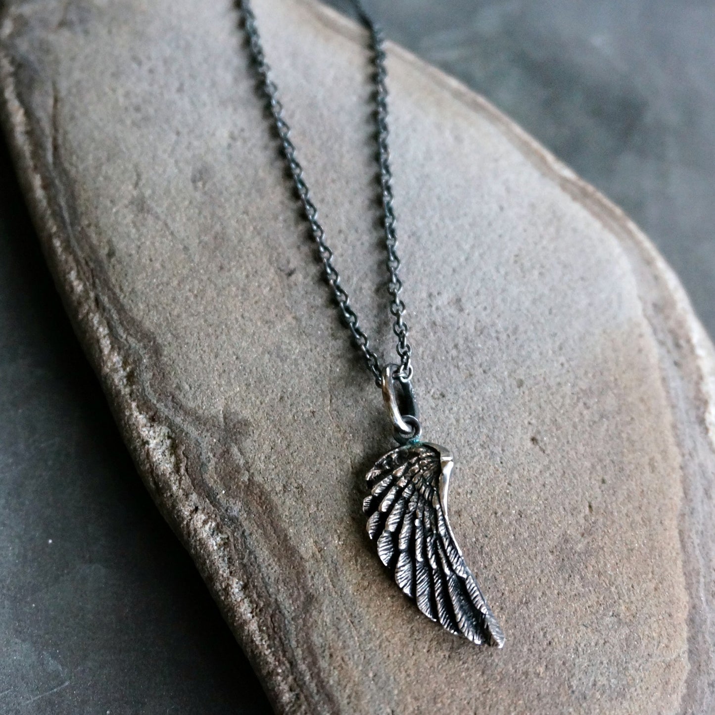 Petite Silver Wing Pendant - SOWELL JEWELRY