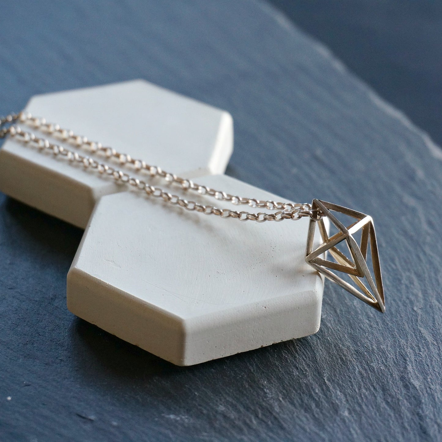 Rhombus Silver Pendant - SOWELL JEWELRY