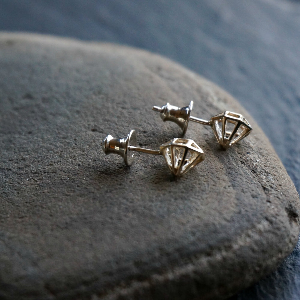 
                  
                    Diamond Silver Stud Earrings - SOWELL JEWELRY
                  
                