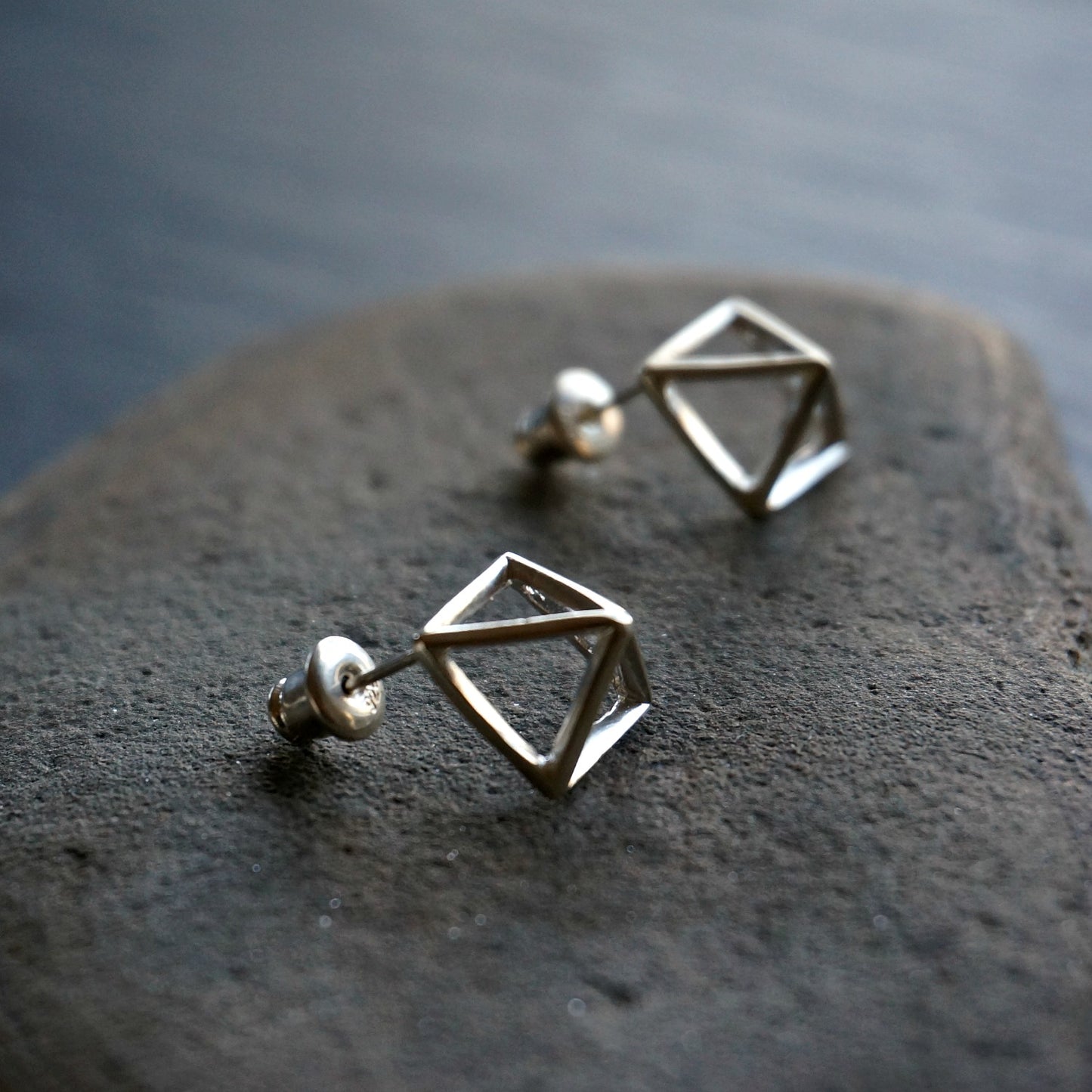 Rhombus Cube Stud Earrings - SOWELL JEWELRY
