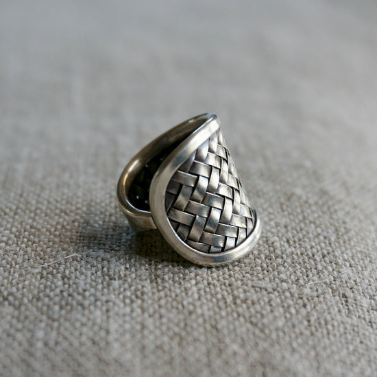 Anuman Silver Woven Ring - SOWELL JEWELRY