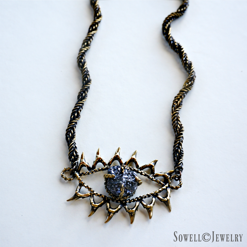 
                  
                    Pyrite Evil Eye Necklace - SOWELL JEWELRY
                  
                
