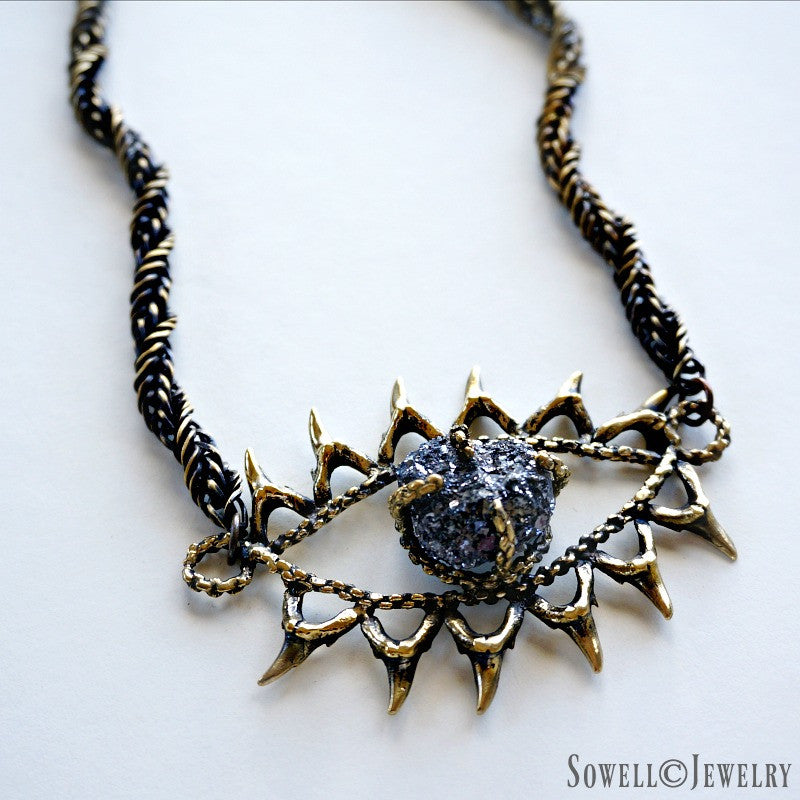 Pyrite Evil Eye Necklace - SOWELL JEWELRY