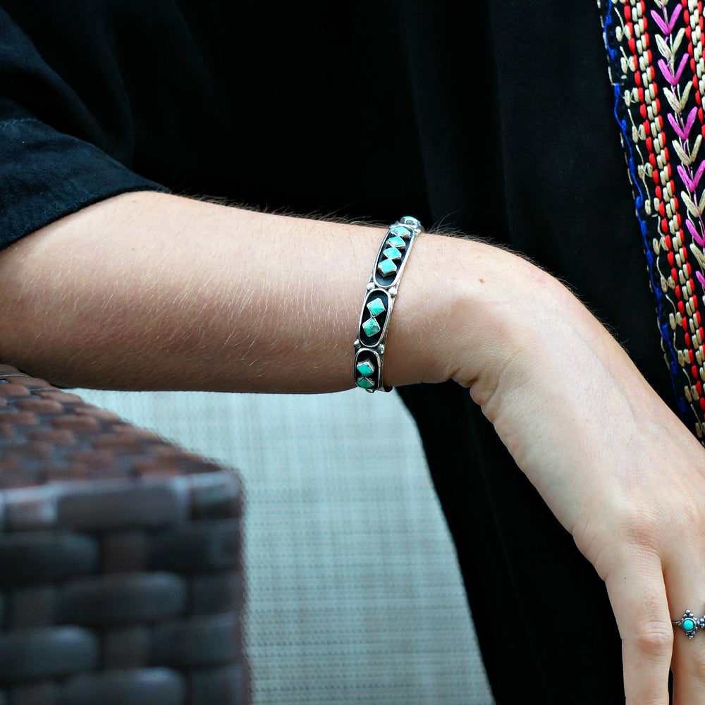 
                  
                    Nina Vintage Turquoise Bracelet - SOWELL JEWELRY
                  
                