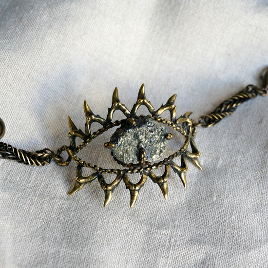 Pyrite Evil Eye Bracelet - SOWELL JEWELRY