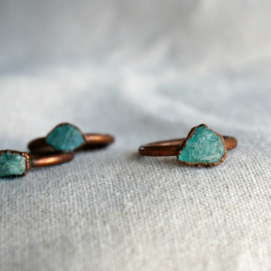 Raw Apatite Ring - SOWELL JEWELRY