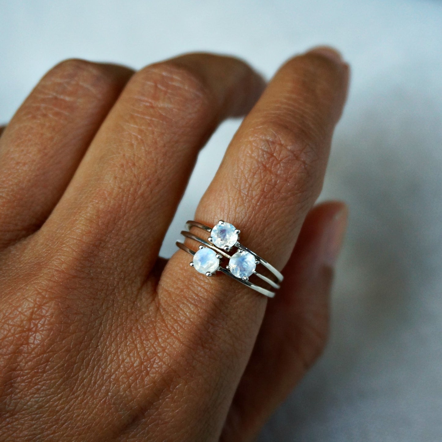 Load image into Gallery viewer, Aria Solitaire Moonstone Ring - SOWELL JEWELRY
