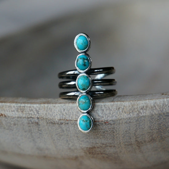 Load image into Gallery viewer, Kachada Turquoise Ring - SOWELL JEWELRY
