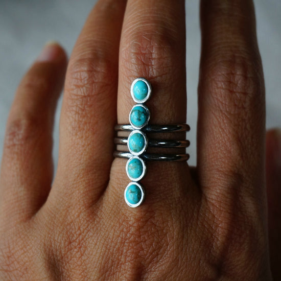 Load image into Gallery viewer, Kachada Turquoise Ring - SOWELL JEWELRY
