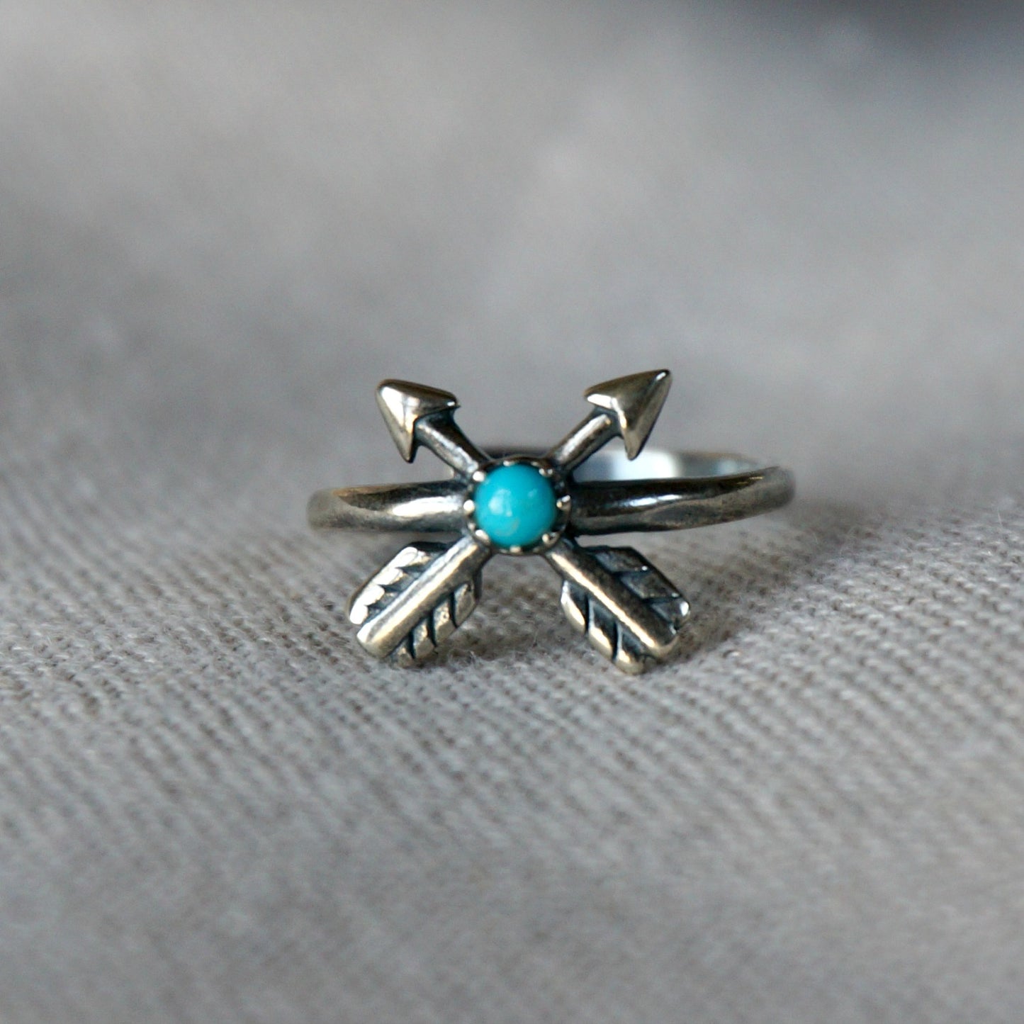 Cross Arrow Turquoise Ring - SOWELL JEWELRY