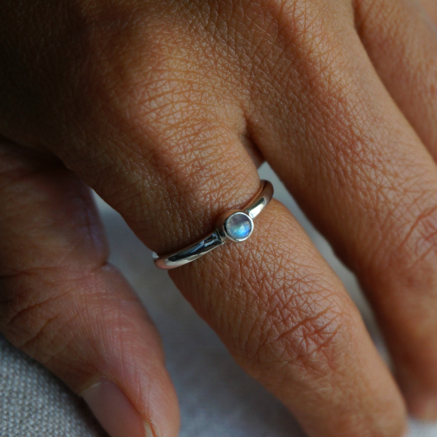 Moonstone Minimalist Ring - SOWELL JEWELRY