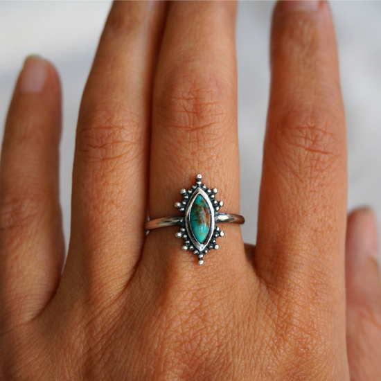 Load image into Gallery viewer, Kal Turquoise Ring - SOWELL JEWELRY
