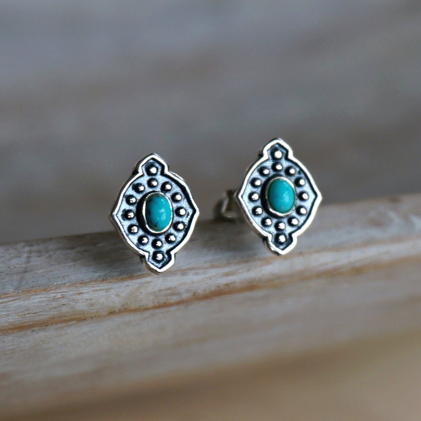 Yana Turquoise Stud Earrings - SOWELL JEWELRY