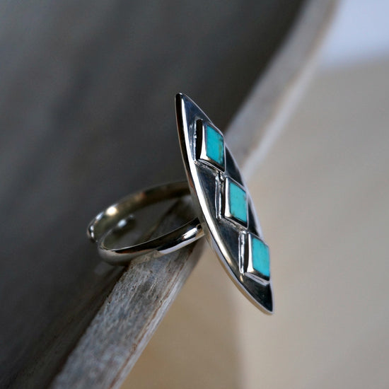 Load image into Gallery viewer, Naila Turquoise Ring - SOWELL JEWELRY
