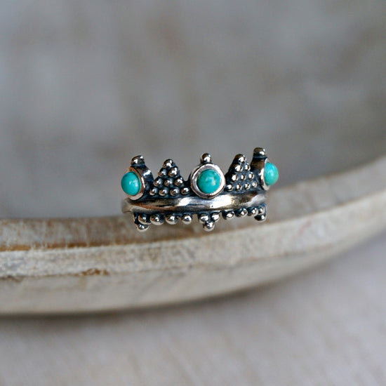 Crown Turquoise Ring - SOWELL JEWELRY